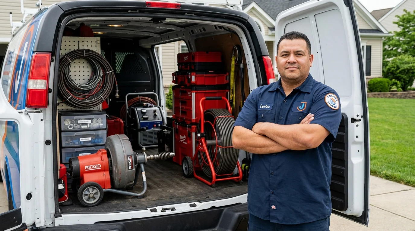 Professional drain cleaning equipment and Johns Plumbing LLC plumber in Sweetwater